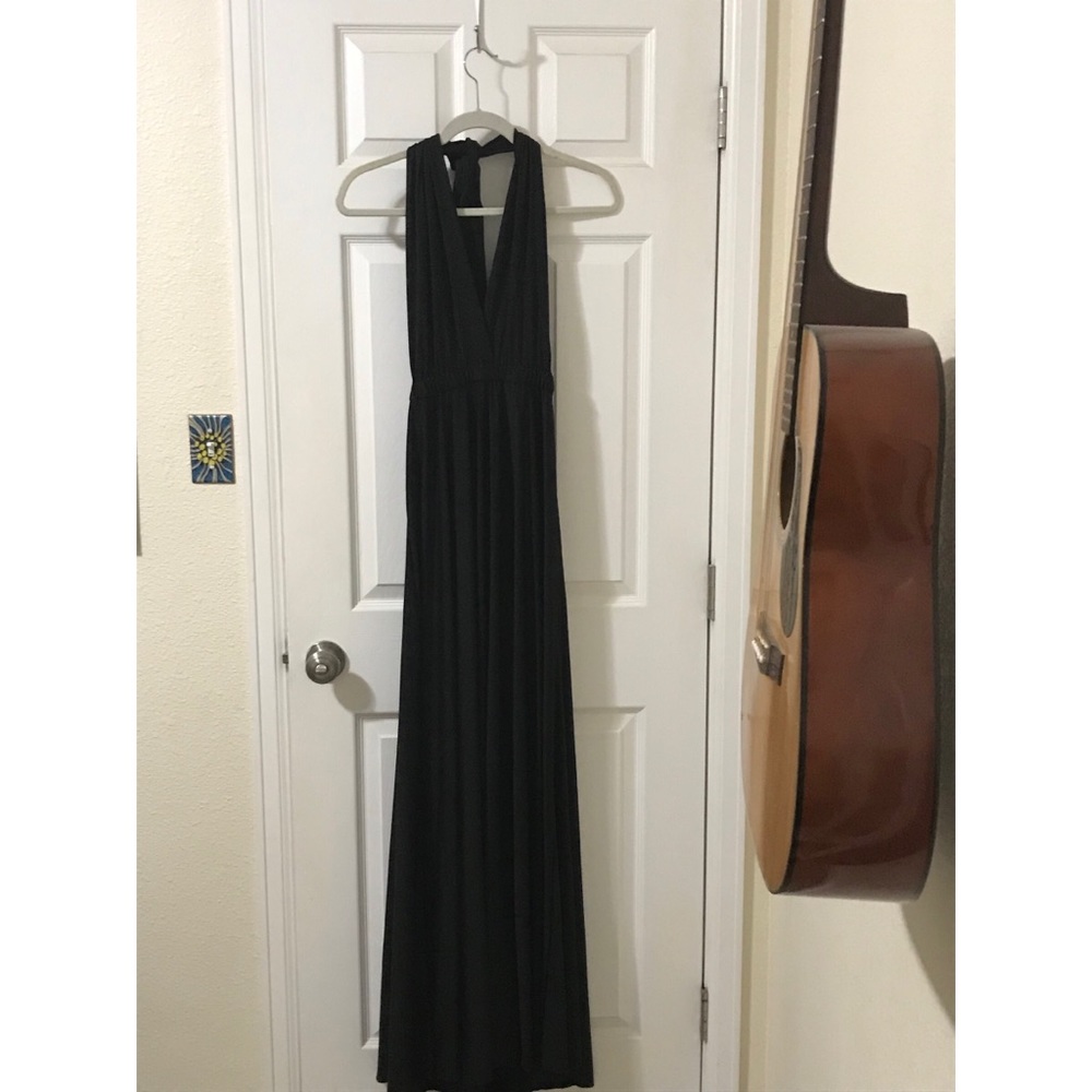 Black Maxi Convertible Wrap Mulit-way Dress!